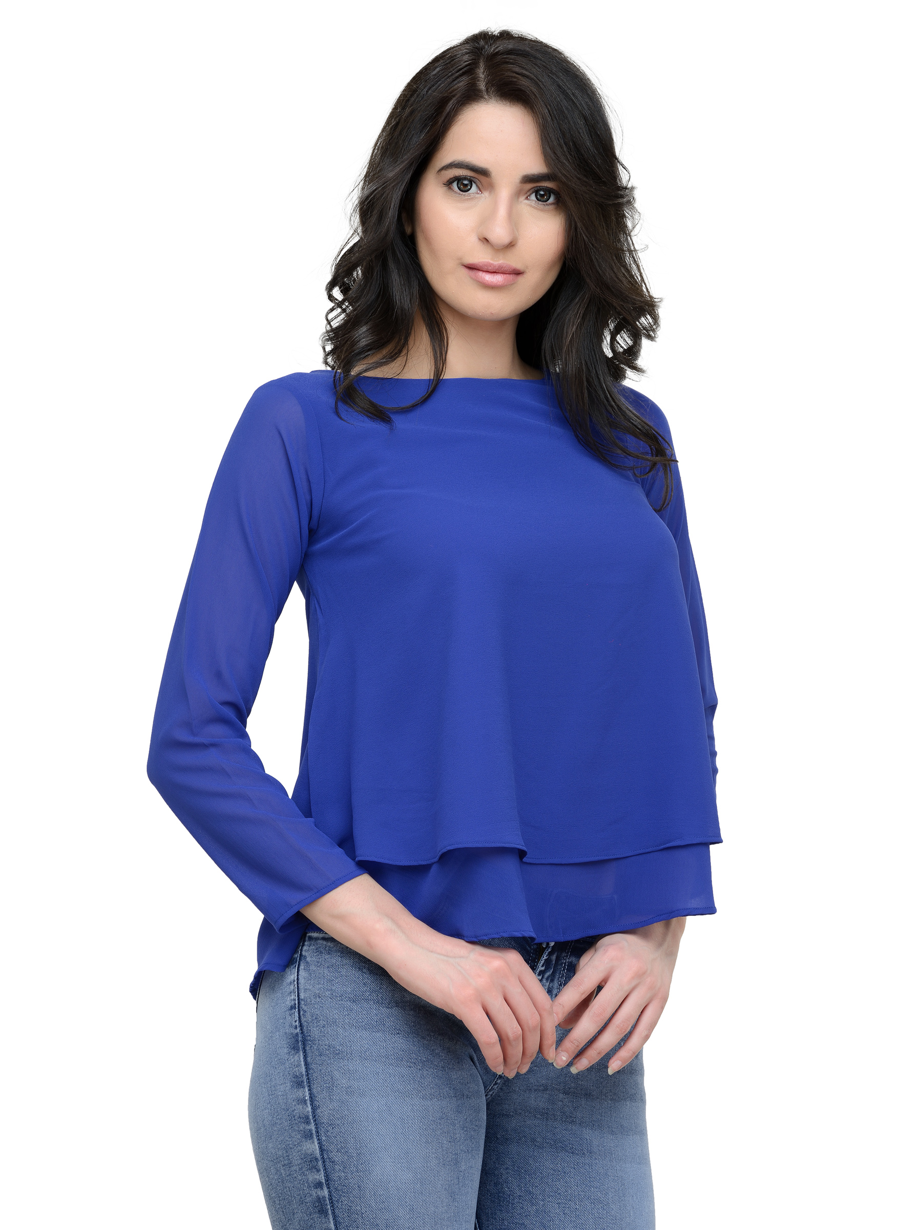 ROYAL BLUE REGULAR LAYERED TOP